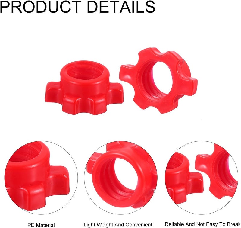 uxcell Dumbbell Bar Nut Barbell Screw, Spin-Lock Collars Screw Hex Fixing Nuts for Weight Training Fitness Exercise - Image 4